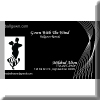 business card produced for a formal dress shop.